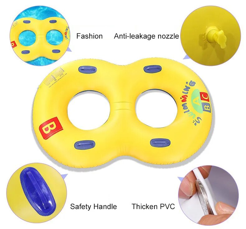 Pool Floats For Kids Inflatable 8-Word Swim Ring Tube - Fun Swimming Toy for Children and Adults - Float Swimming Circle for Pool, Sand, and Water Park Fun