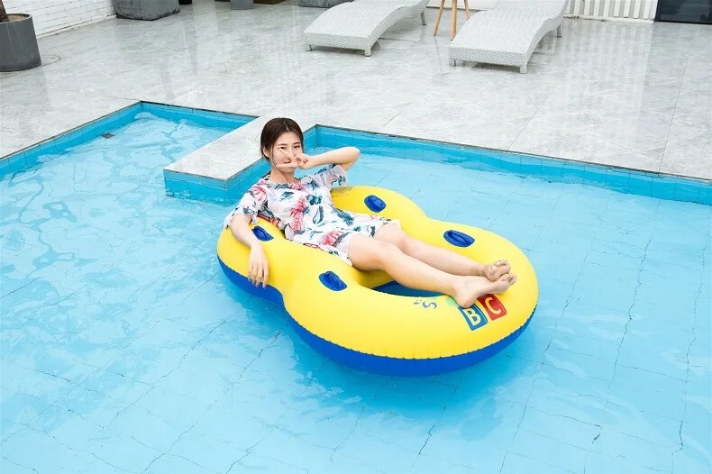 Pool Floats For Kids Inflatable 8-Word Swim Ring Tube - Fun Swimming Toy for Children and Adults - Float Swimming Circle for Pool, Sand, and Water Park Fun