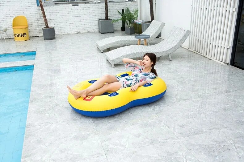Pool Floats For Kids Inflatable 8-Word Swim Ring Tube - Fun Swimming Toy for Children and Adults - Float Swimming Circle for Pool, Sand, and Water Park Fun