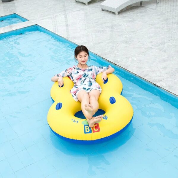 Pool Floats For Kids Inflatable 8-Word Swim Ring Tube - Fun Swimming Toy for Children and Adults - Float Swimming Circle for Pool, Sand, and Water Park Fun - Image 5